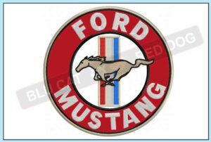 Ford Mustang Embroidery Logo ⋆ 5 sizes ⋆ 9 formats ⋆ Blu Cat Red Dog