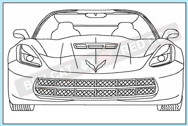 corvette-c7-front-end-redwork-embroidery-design-blucatreddog