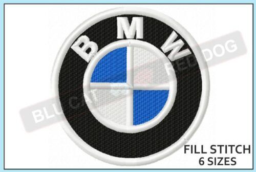 BMW Embroidery Design ⋆ 6 sizes ⋆ Blu Cat Red Dog