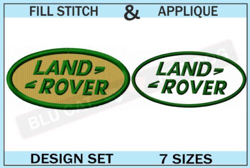 Land Rover Logo Emboss Land Rover Embroidery Logo ⋆ 7 sizes ⋆ Blu Cat Red Dog