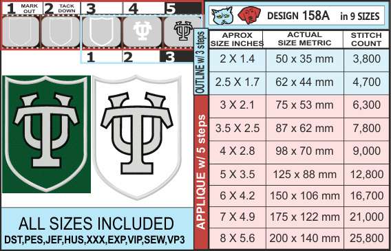 Tulane University Embroidery Logo - Image 2